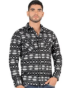 Camisa Casual Manga Larga Negra Montero 3004