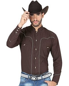 Camisa Charra El Señor De Los Cielos 123920 Café