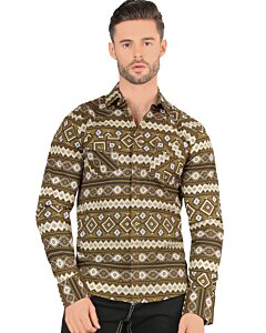 Camisa Manga Larga Casual Camel Montero 3005