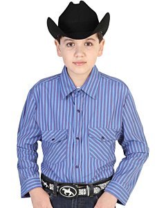 CAMISA VAQUERA AZUL PARA NIÑO EL GENERAL 2019-63