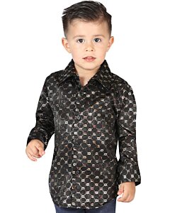 Camisa Negro-Oro De Vestir Para Niño El General 44567