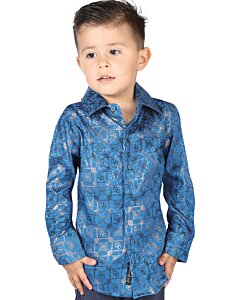 Camisa De Vestir Color Teal Para Niño El General 44581