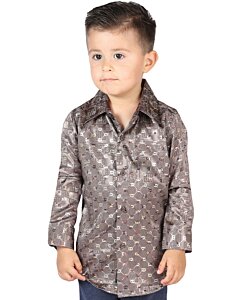 Camisa Café-Oro De Vestir Para Niño El General 44584