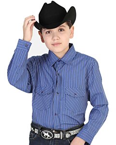 CAMISA VAQUERA PARA NIÑO EL GENERAL 2019-65 AZUL MARINO