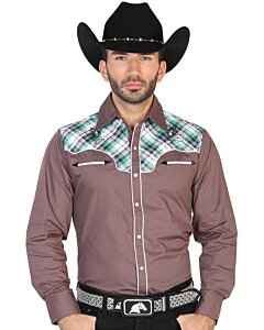 CAMISA VAQUERA MANGA LARGA EL GENERAL 2019-108 COLOR GRIS