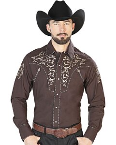 Camisa Vaquera El Señor De Los Cielos 42885 Café
