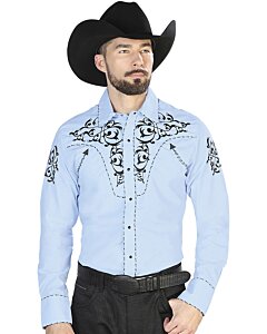 Camisa Vaquera El Señor De Los Cielos 42887 Azul