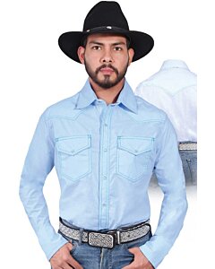 Camisa Vaquera Azul Claro El Señor De Los Cielos 42896