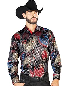 Camisa Vaquera Negro-Multicolor ESDLC 43836