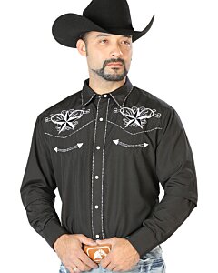 Camisa Vaquera Negra Bordada Estrella 126682
