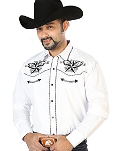 Camisa Vaquera Blanca Bordada Estrella 126683