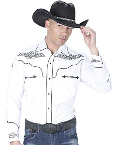 Camisa Blanca Bordada Vaquera El General 40984
