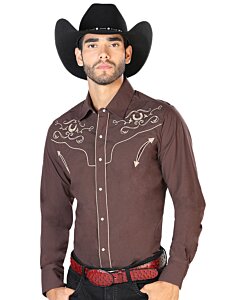 Camisa Vaquera El Señor De Los Cielos 42943 Café