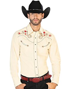 Camisa Vaquera Beige El Señor De Los Cielos 42942