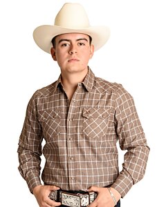 Camisa Vaquera De Cuadros Color Beige WD 11-901