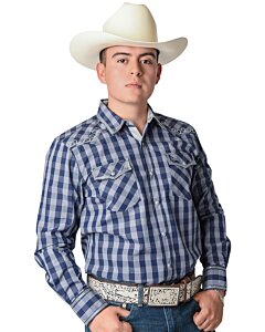 Camisa Vaquera A Cuadros Color Azul WD 11-878