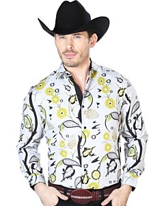 Camisa Vaquera Fina ESDLC 43697 Color Gris-Amarillo