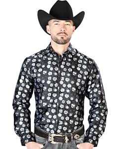 Camisa Negra Jacquard Centenario 43710