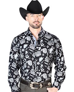 Camisa Vaquera Fina ESDLC 43720 Negro-Plata