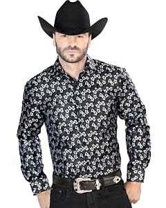 Camisa Negra Jacquard Centenario 43744