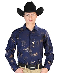 Camisa Vaquera Toros ESDLC 43832 Color Azul Marino