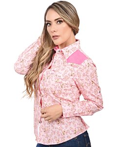Blusa Vaquera Floreada Rosa WD 11-542