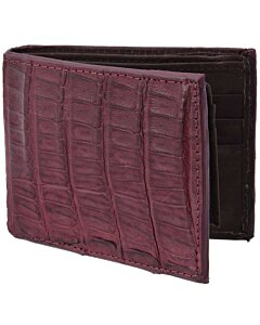 Cartera Piel De Caimán Original WD 10-1696 Vino