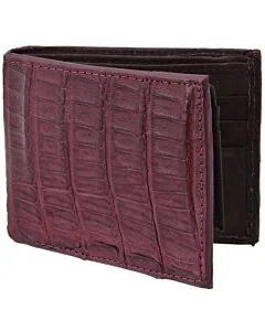 Cartera Piel De Caimán Original WD 10-1696 Vino