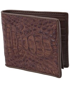 Cartera Piel De Caimán Original WD 10-1703 Café