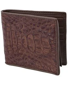 Cartera Piel De Caimán Original WD 10-1703 Café