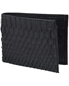 Cartera Python Genuino WD 10-1683 Negra