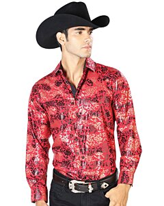 Camisa Vaquera Color Rojo-Oro El Señor DLC 43572