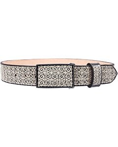 Cinto Charro Pita Fina Negro Diseño Círculos Entrelazados WD 11-1669