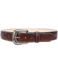 Cinto Rodeo De Piel Color Vino Para Mujer WD 11-1588