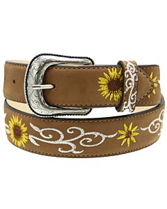 Cinto Rodeo Para Mujer Nobuck Girasoles WD 11-1593
