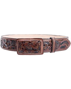 Cinto Vaquero Piel Cincelada Color Café WD 11-1534