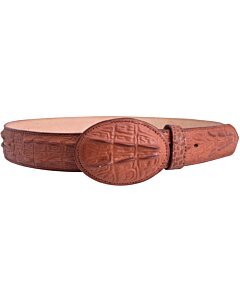 Cinto Vaquero Grabado Cocodrilo WD 11-1486 Color Cognac