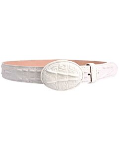 Cinto Vaquero Grabado Cocodrilo WD Boots 1328  Color Hueso