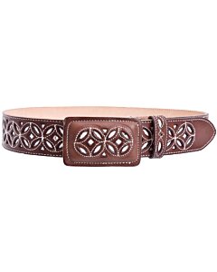 Cinturón Vaquero Navajeado WD 11-1535 Café