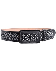 Cinto Vaquero Negro Navajeado WD 11-1536