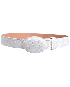 Cinto Vaquero Grabado Oso WD 10-1547 Blanco