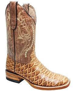 Botas Rodeo Piel Con Grabado Pitón (Python) Color Orix WD 11-296