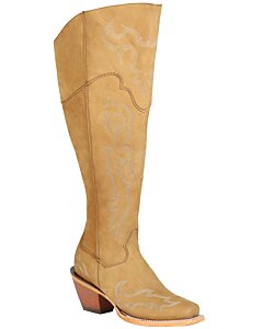 Botas Altas Rodeo 20" Para Mujer Piel Olio Nobuck Color Miel 43918