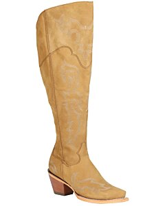 Botas Altas Retro 20" Para Mujer Olio Nobuck Miel 43919