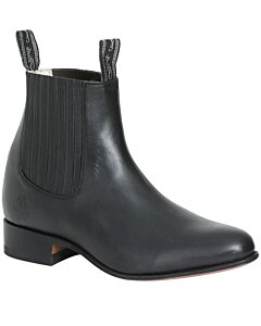 Botin Charro Piel De Venado Negro 232