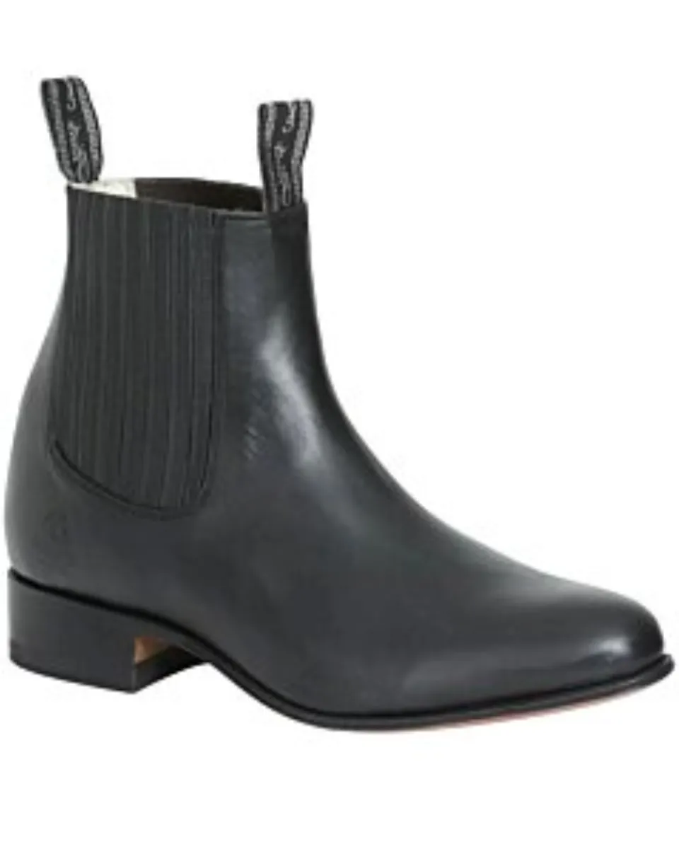 Botin Charro Piel De Venado Negro 232