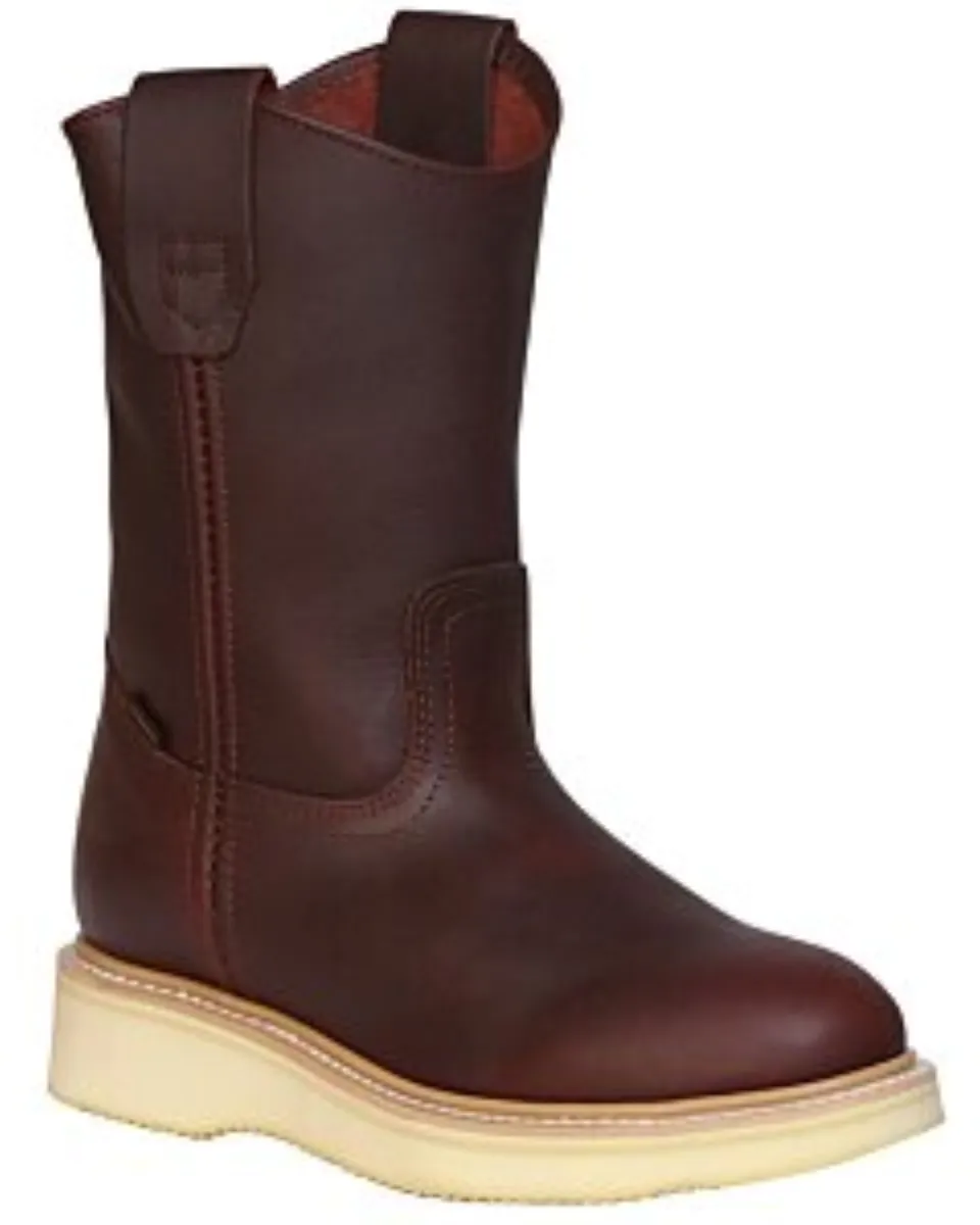 Establo 91542 women's work boots in shedron Grasso leather, featuring a Mil Rayas outsole for optimal performance in muddy environments.