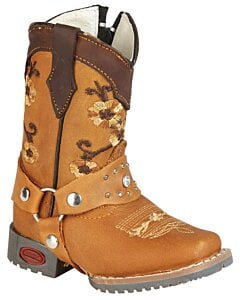 Botas Rodeo Bebé Niña Color Miel Harnes Decorativo El General 126575