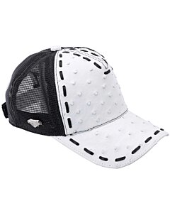 Gorra Piel Avestruz Tejida Blanca WD 10-1812