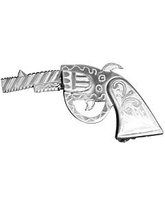 Hebilla Charra En Forma De Revolver WD 11-1361